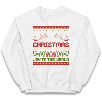Christmas Joy to the World Christmas kids sweatshirt