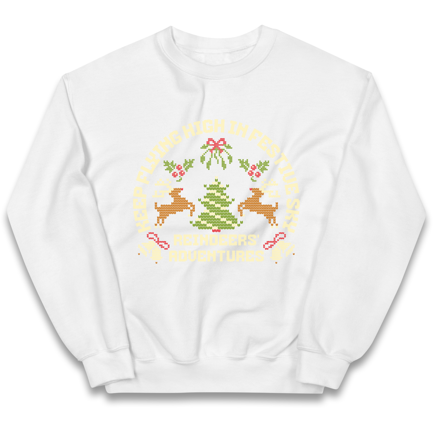Keep Flying High In Festive Sky Christmas kids sweatshirt