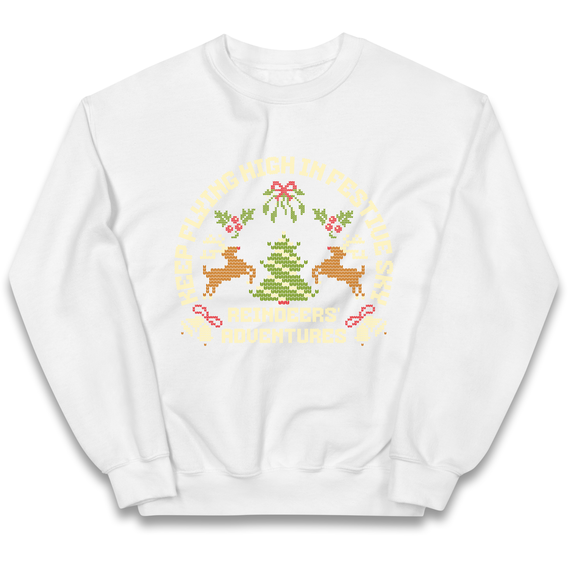 Keep Flying High In Festive Sky Christmas kids sweatshirt