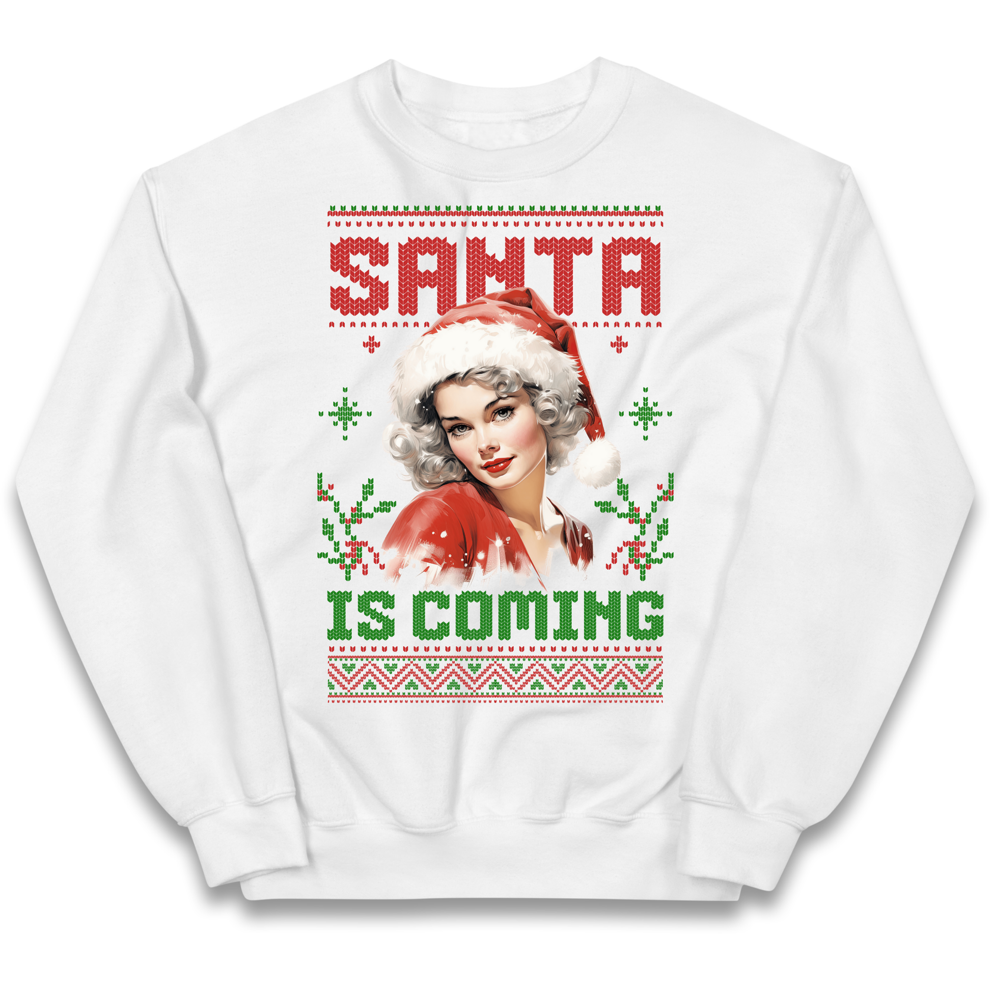 Santa is Coming Christmas kids sweatshirt