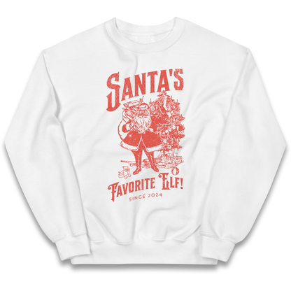 Santas Favourite Elf Christmas kids sweatshirt