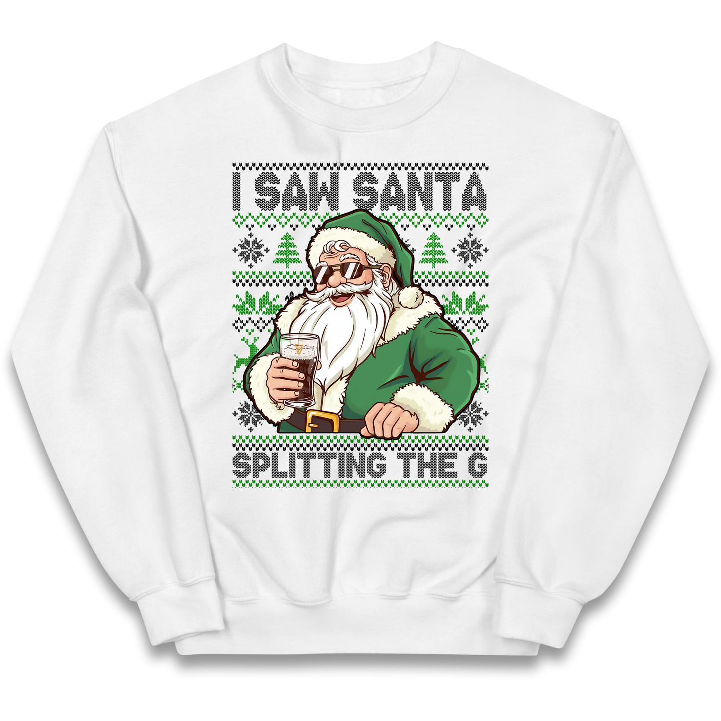 Santa Splitting The G Kids Sweatshirt