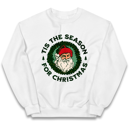 Tis The Season Santa Claus Christmas kids sweatshirt