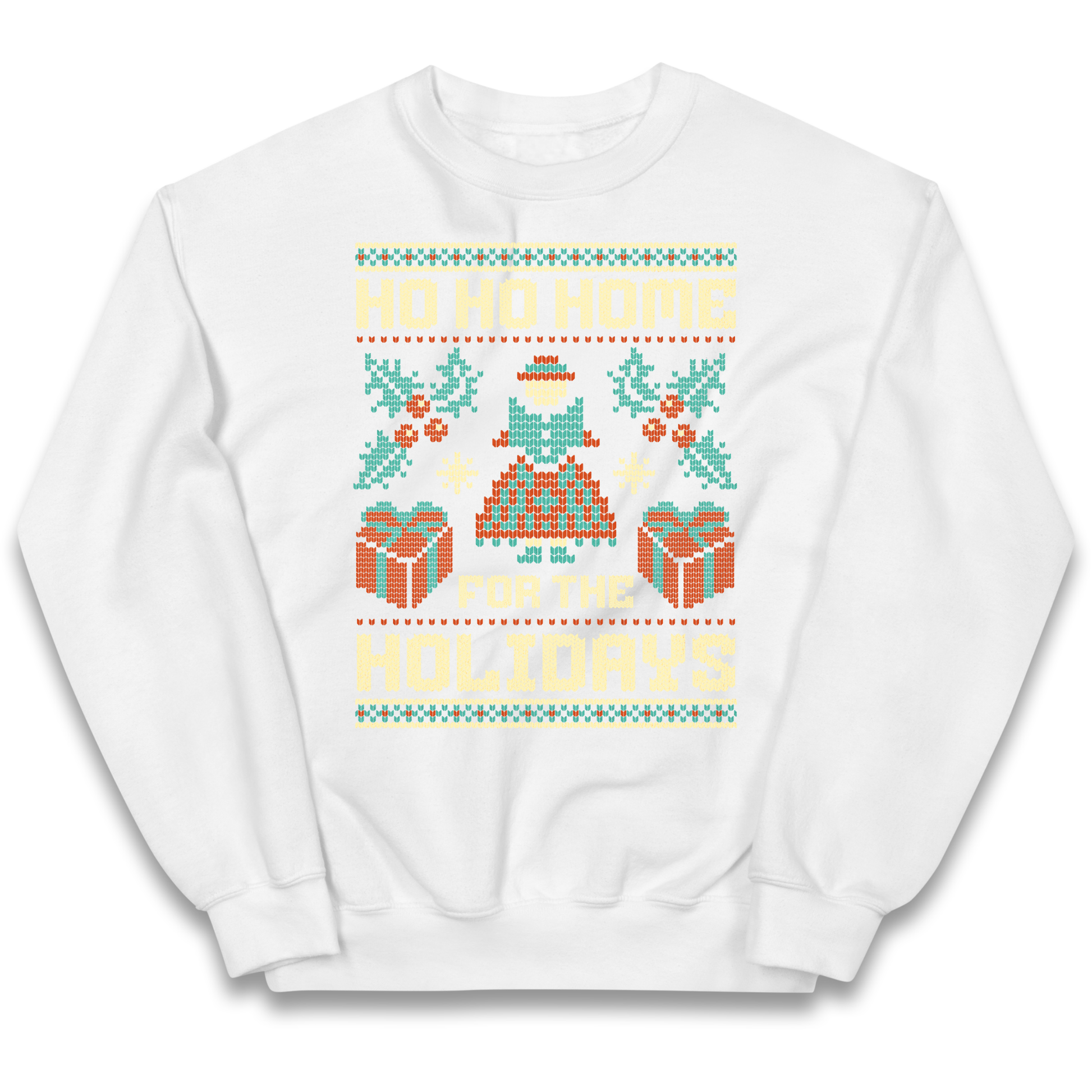 HO HO Home For the Holidays Christmas kids sweatshirt