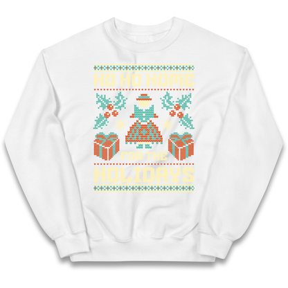 HO HO Home For the Holidays Christmas kids sweatshirt