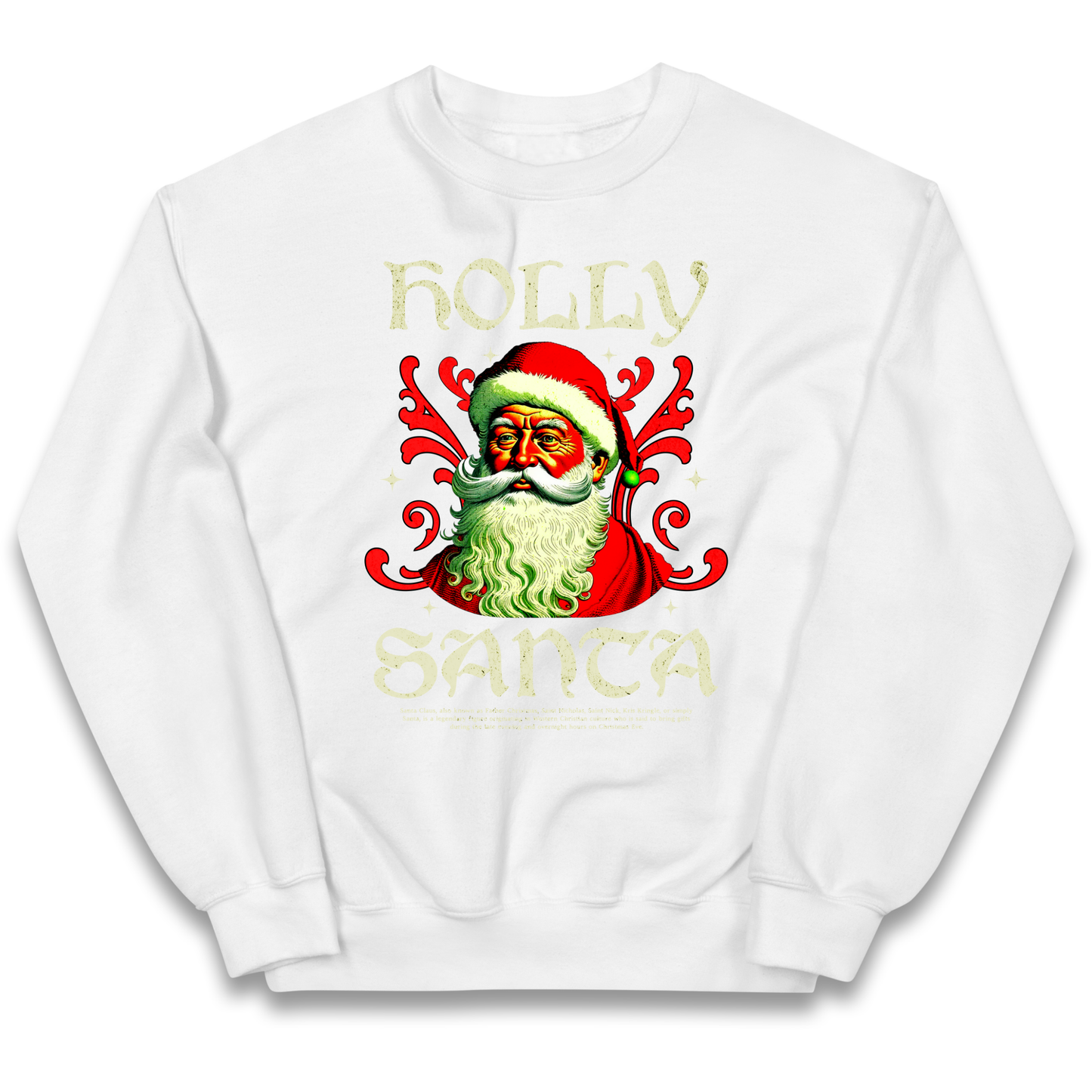 Holly Santa Christmas kids sweatshirt