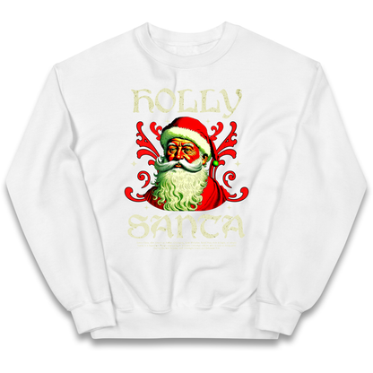 Holly Santa Christmas kids sweatshirt