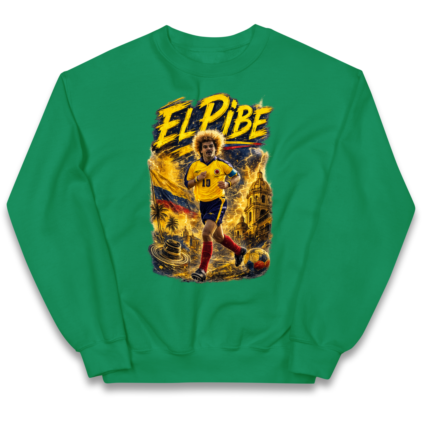 Carlos Valderrama Colombia Football Kids Sweatshirt