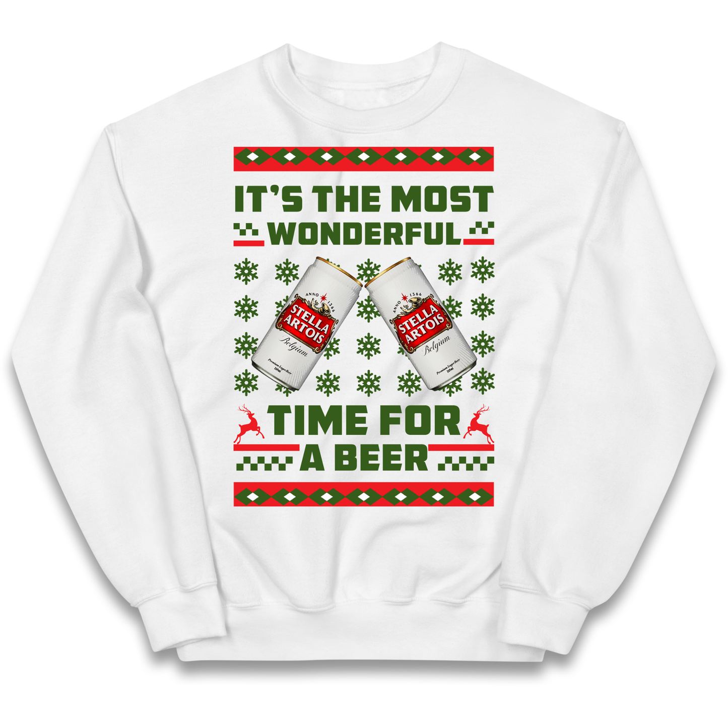 Its The Most Wonderful Time for A Beer Stella Christmas kids sweatshirt