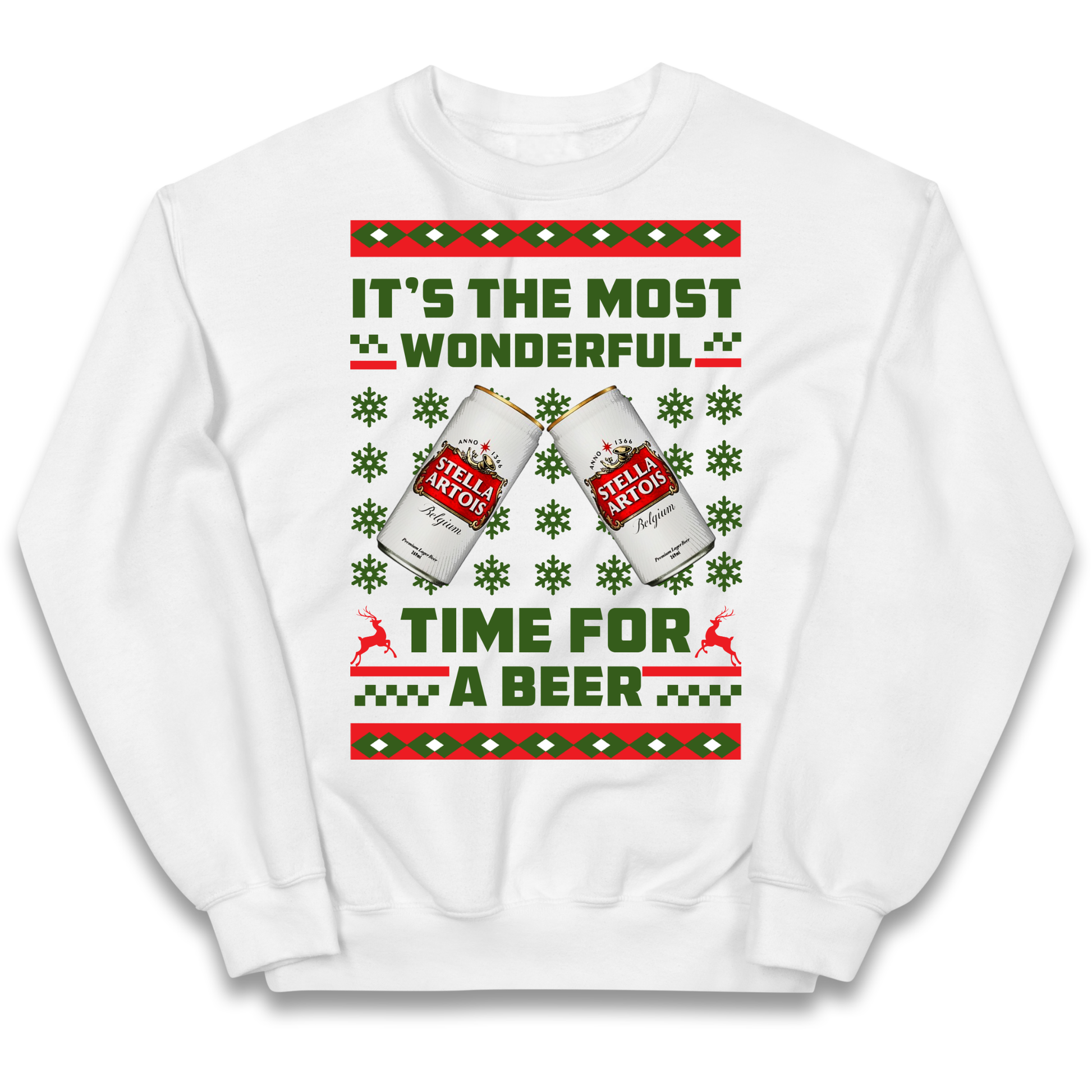 Its The Most Wonderful Time for A Beer Stella Christmas kids sweatshirt