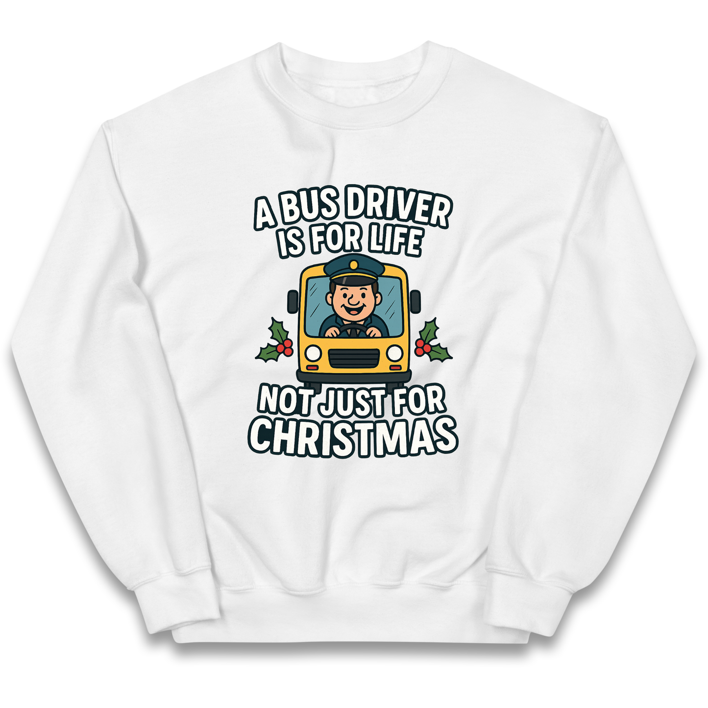 Bus Driver Christmas Kids Jumper