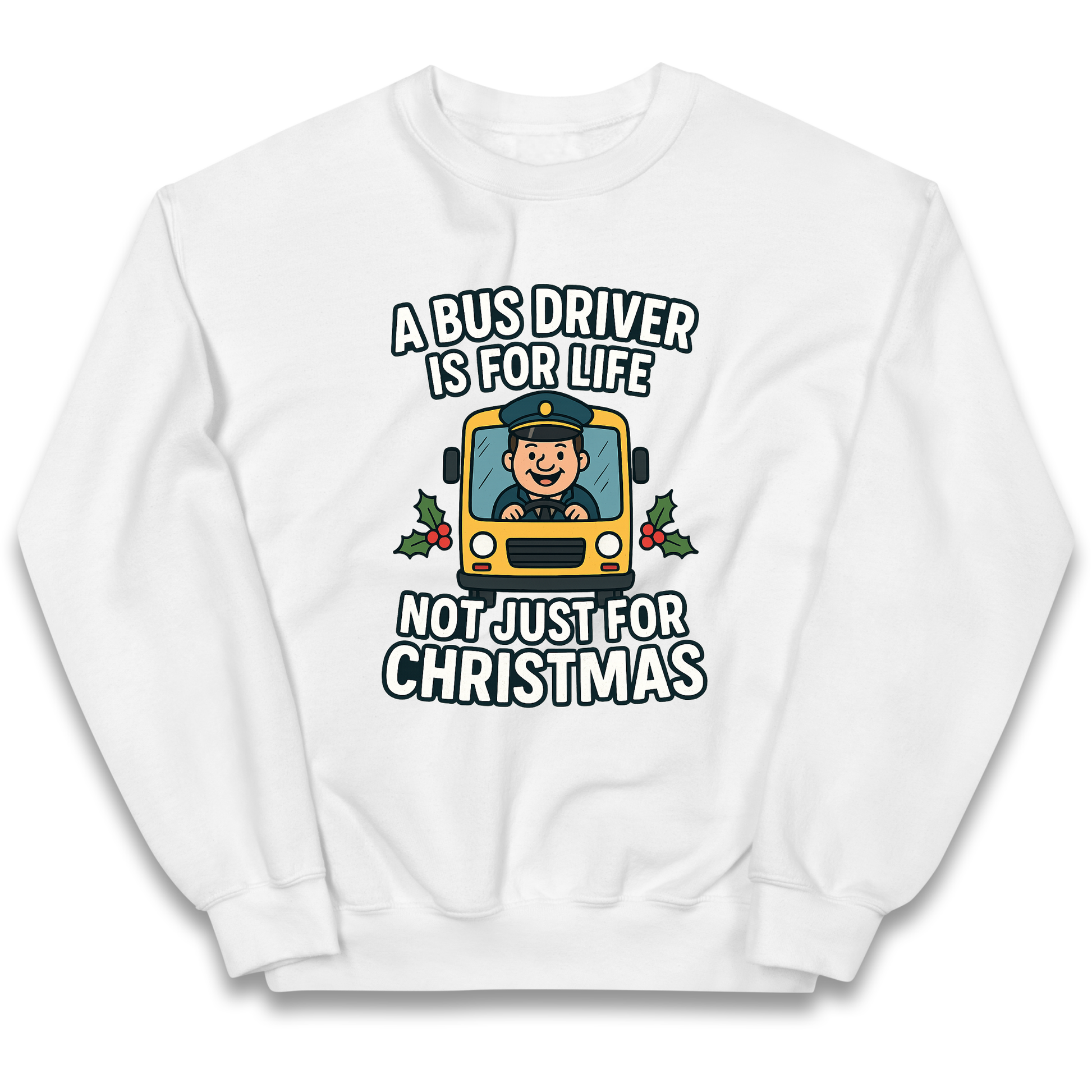 Bus Driver Christmas Kids Jumper