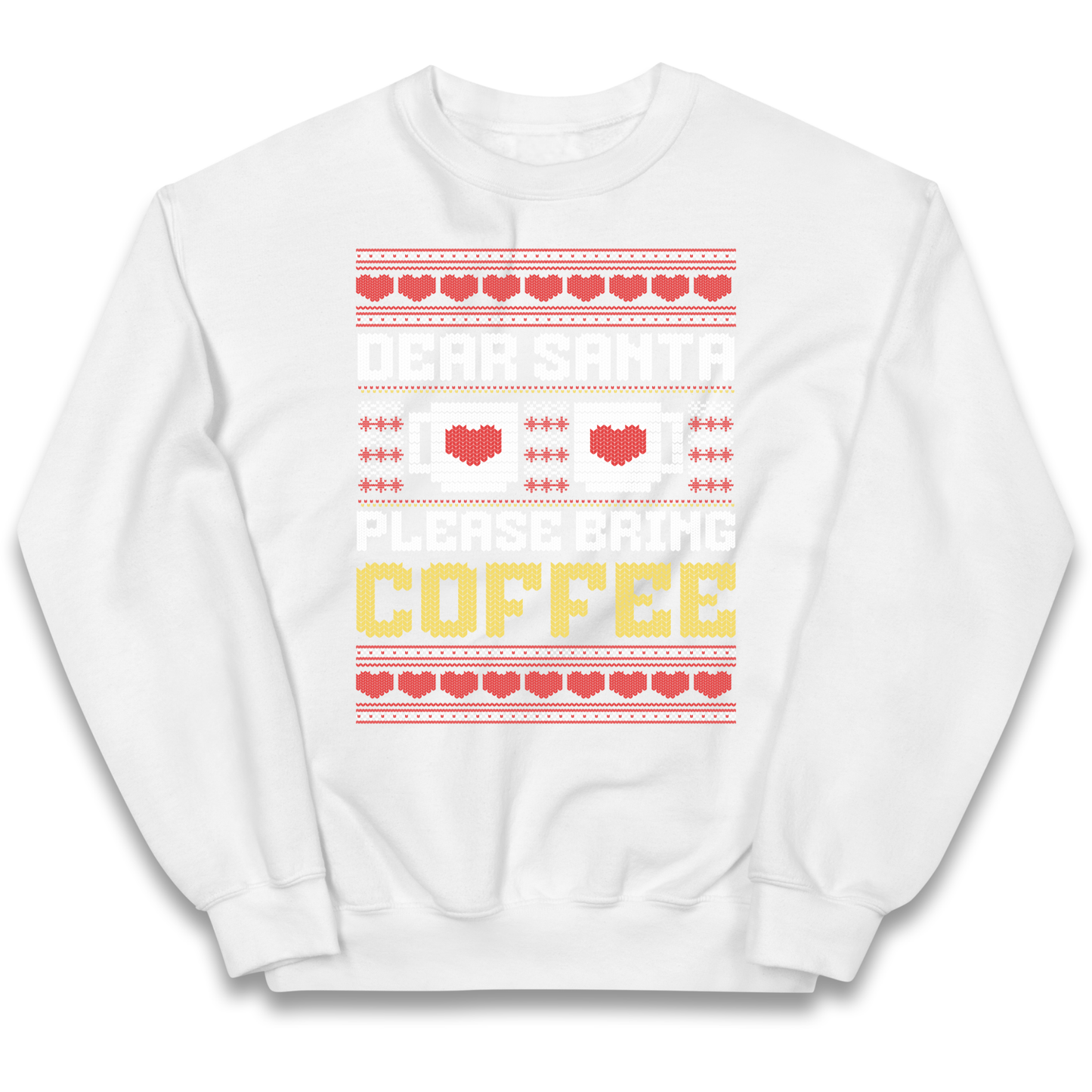Dear Santa Please Bring Coffee kids sweatshirt
