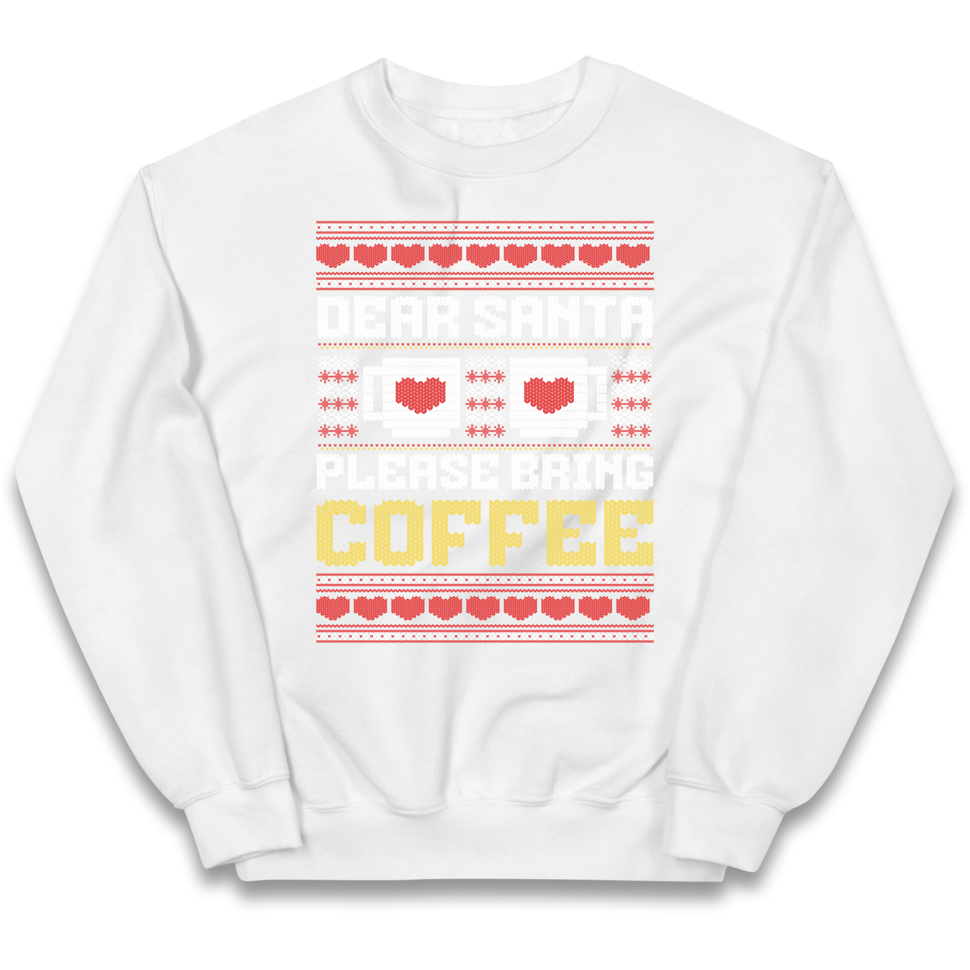 Dear Santa Please Bring Coffee kids sweatshirt