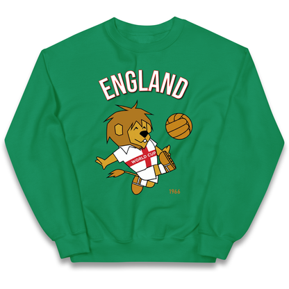 England World Cup Willie 1966 Football Kids Sweatshirt