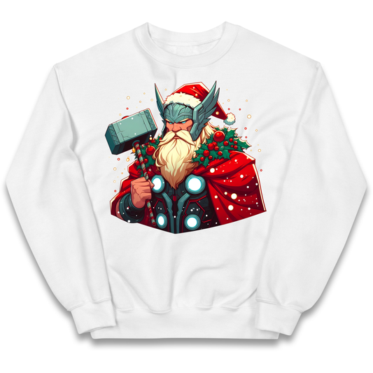 Viking Thor Santa kids sweatshirt