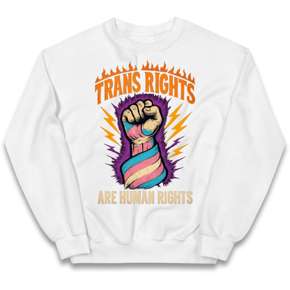Trans Rights Are Human Rights kids sweatshirt