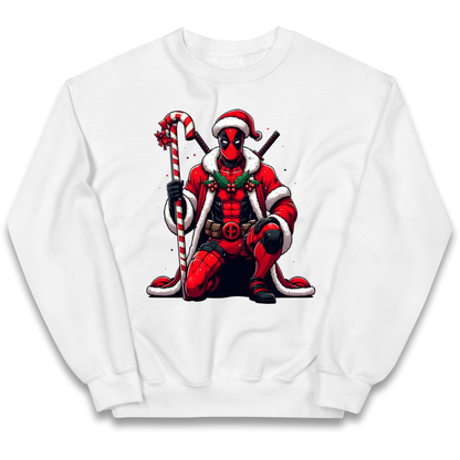 DeadPool Candy Cane Santa kids sweatshirt