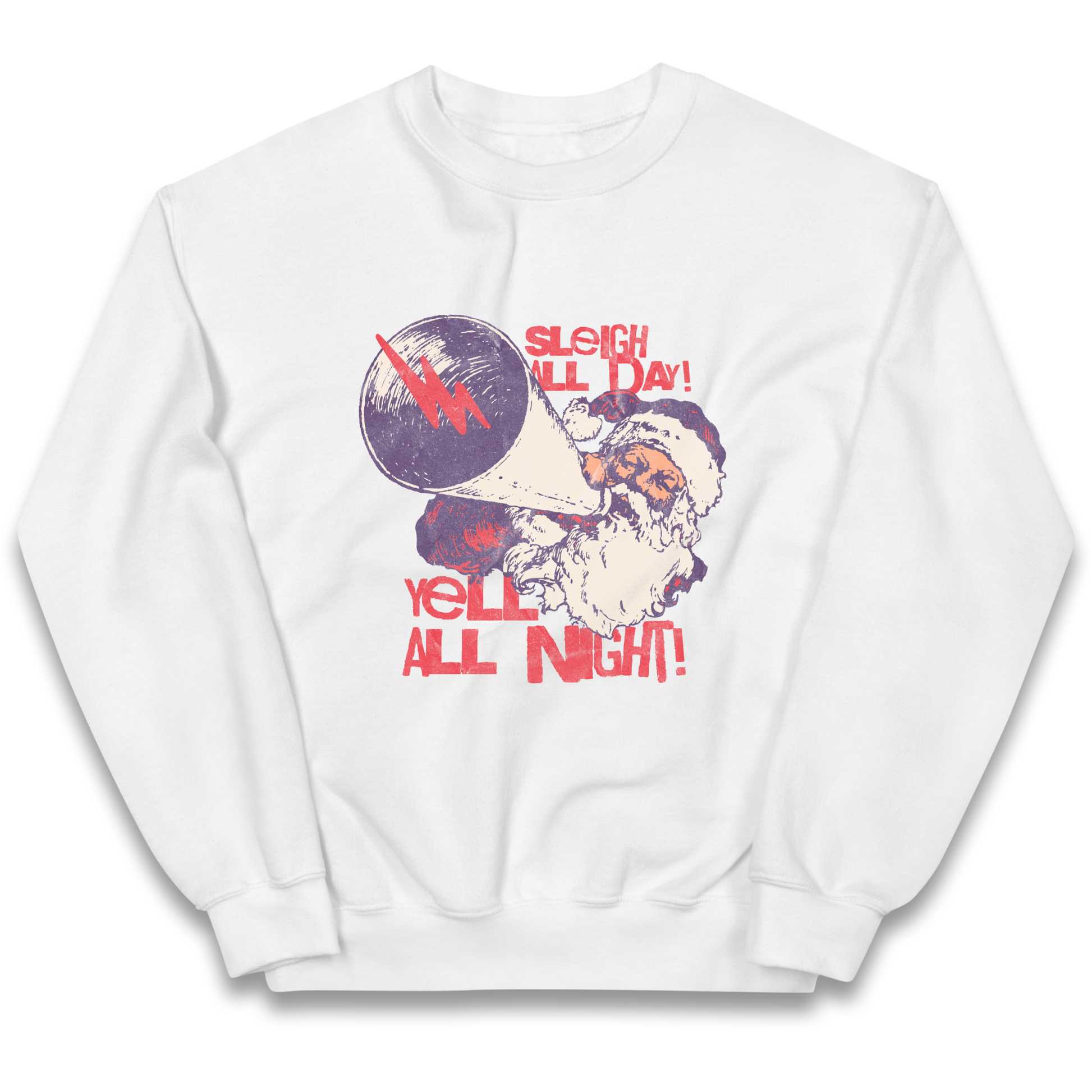 Sleigh All Day Yell All Night Santa Christmas kids sweatshirt