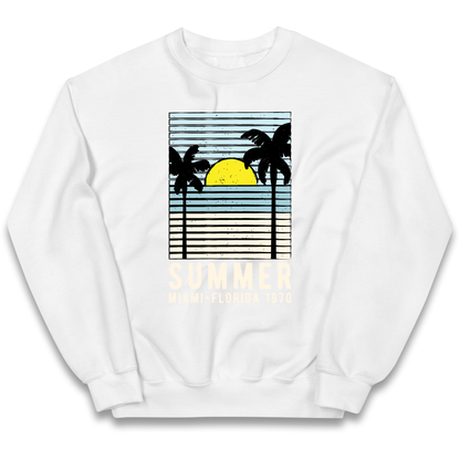 Summer Miami Florida 1970 kids sweatshirt