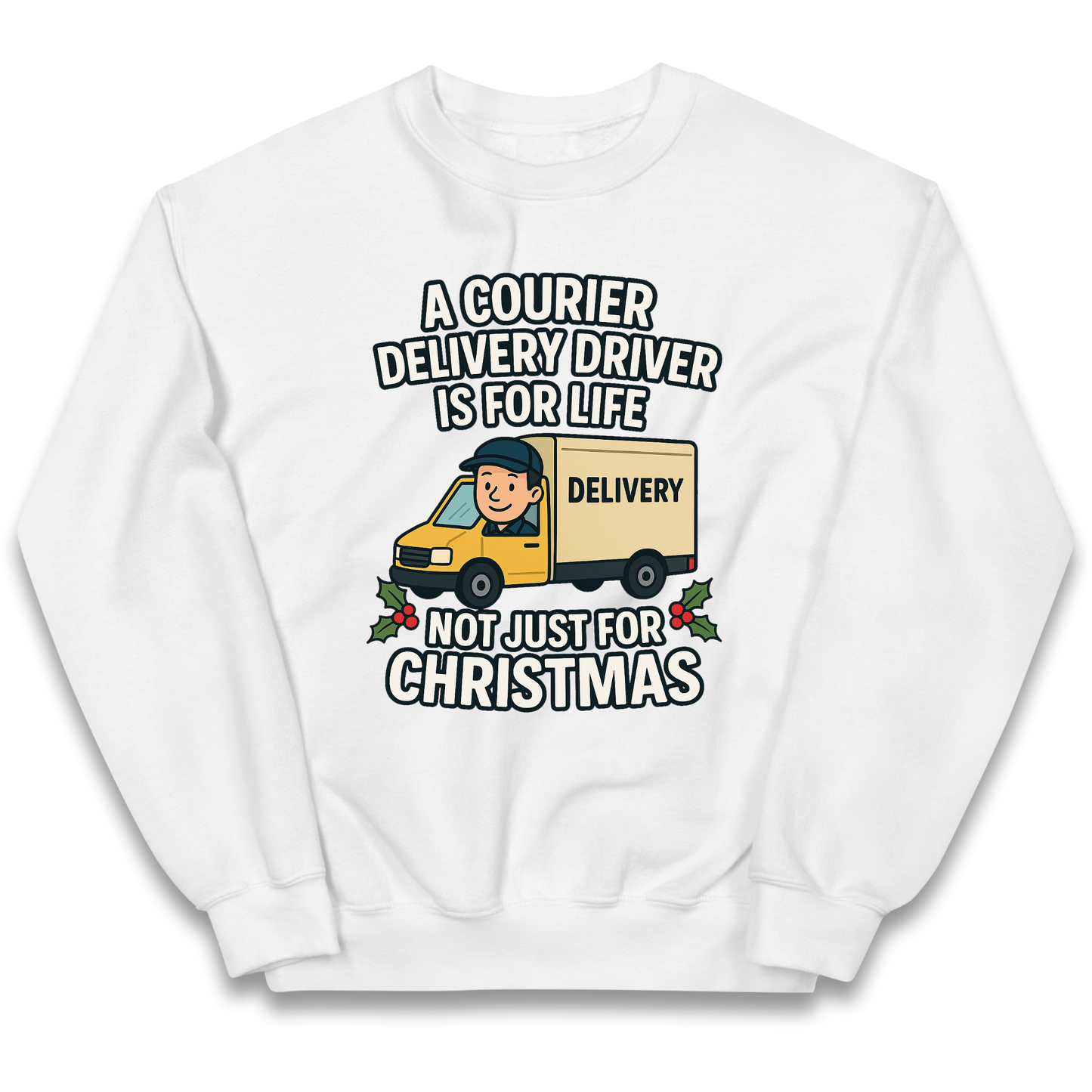 Courier Delivery Driver Christmas Kids Jumper