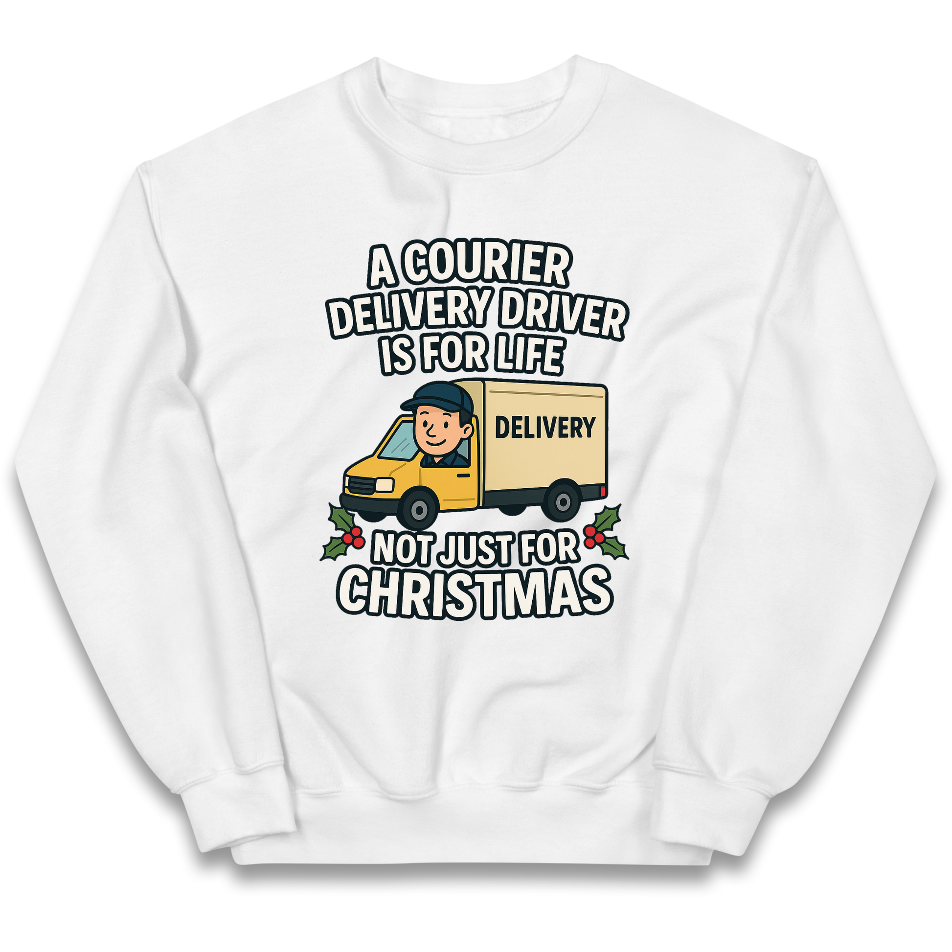 Courier Delivery Driver Christmas Kids Jumper