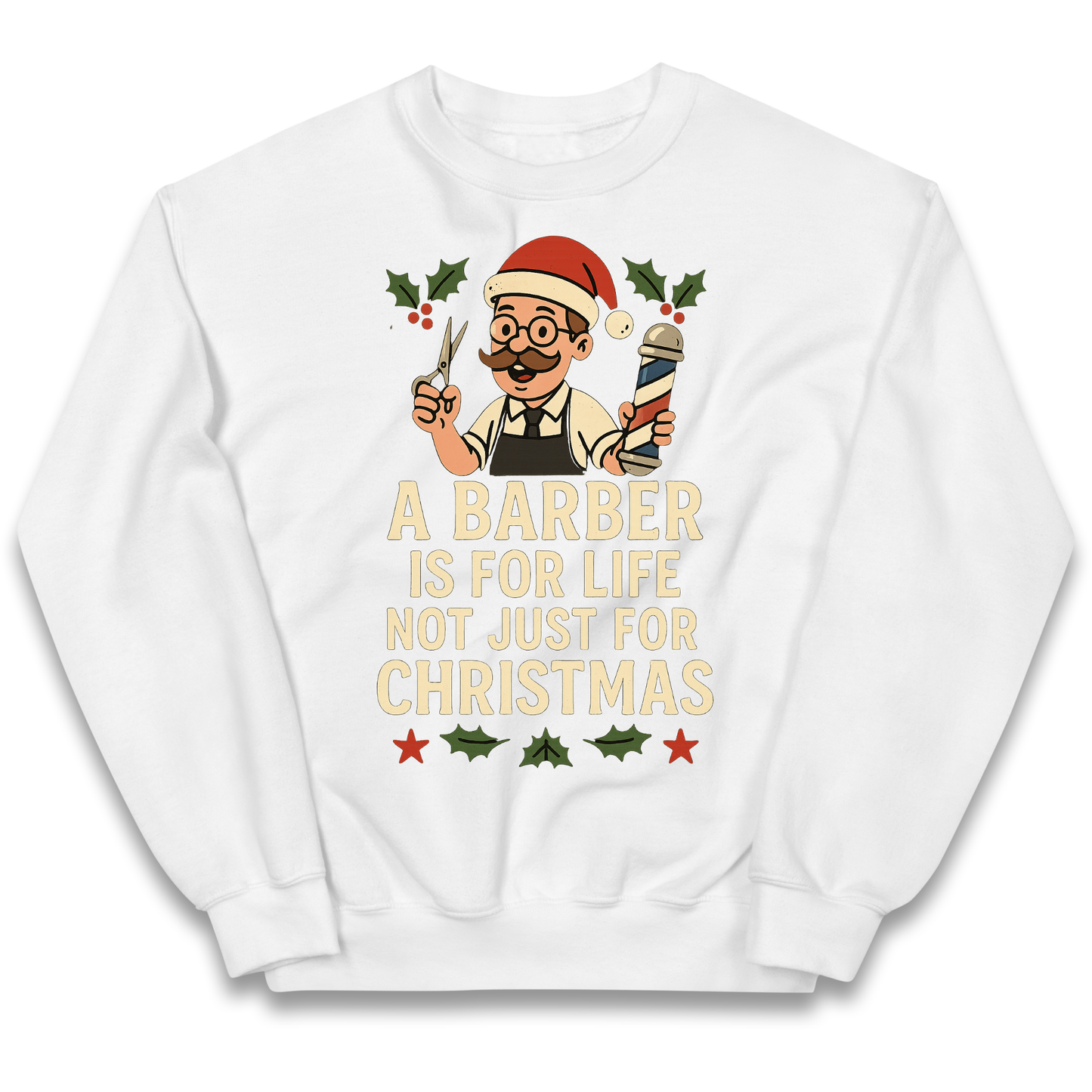 Barber Christmas Kids Jumper