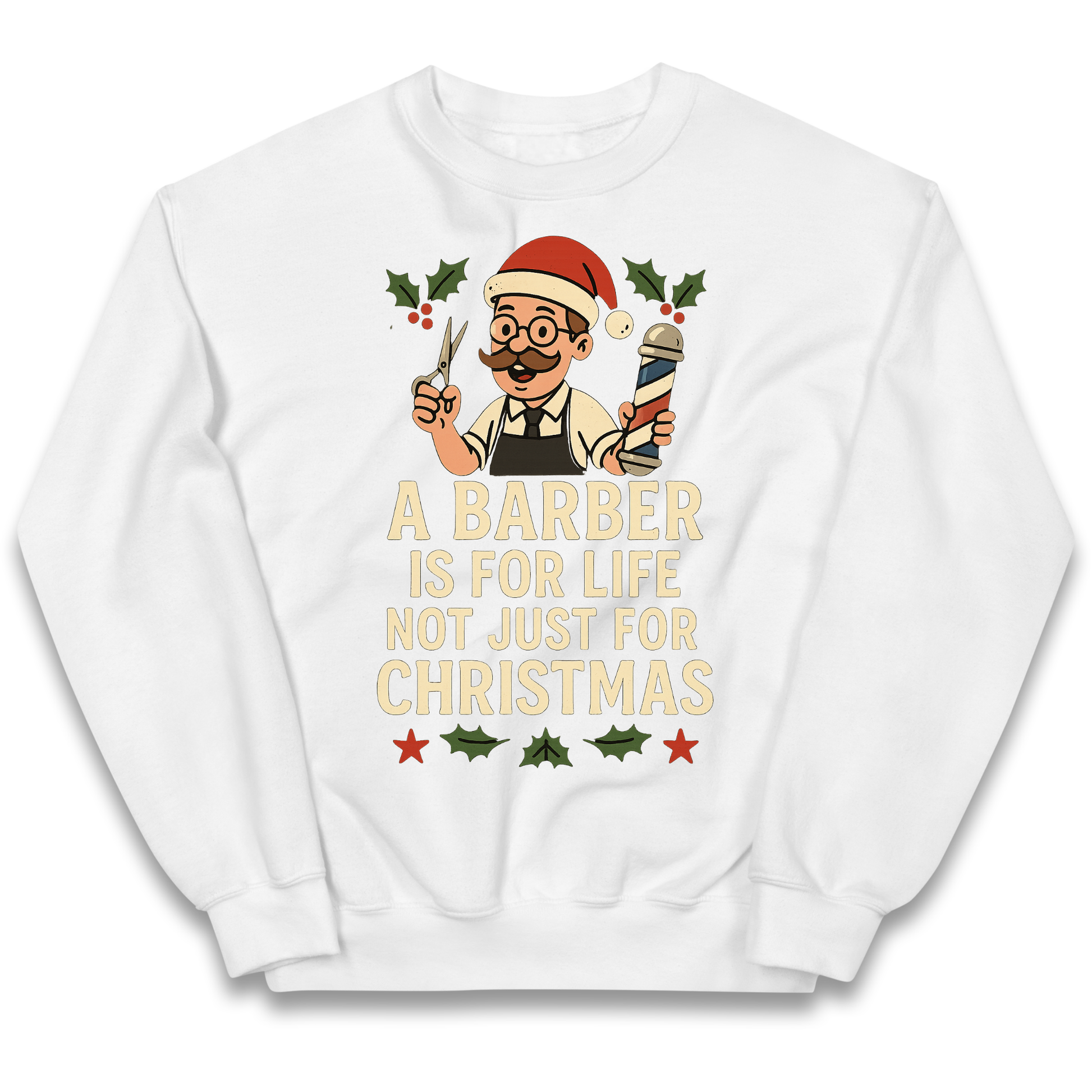 Barber Christmas Kids Jumper