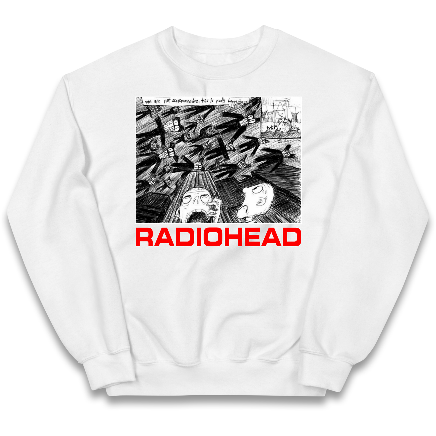 Radiohead We Are Not Screaming kids sweatshirt