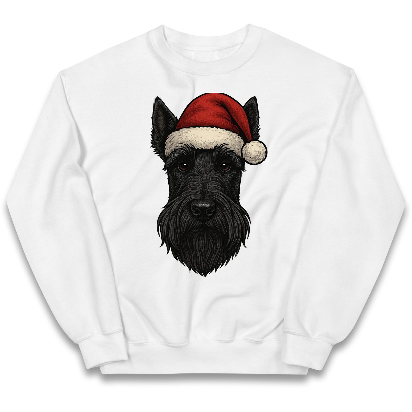 Scottish Terrier Face Christmas kids sweatshirt