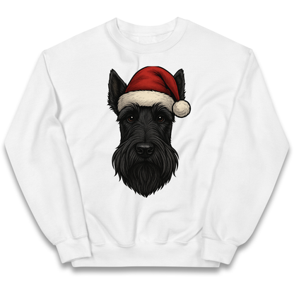 Scottish Terrier Face Christmas kids sweatshirt