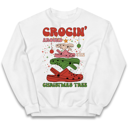 Crockin Around the Christmas Tree Christmas kids sweatshirt