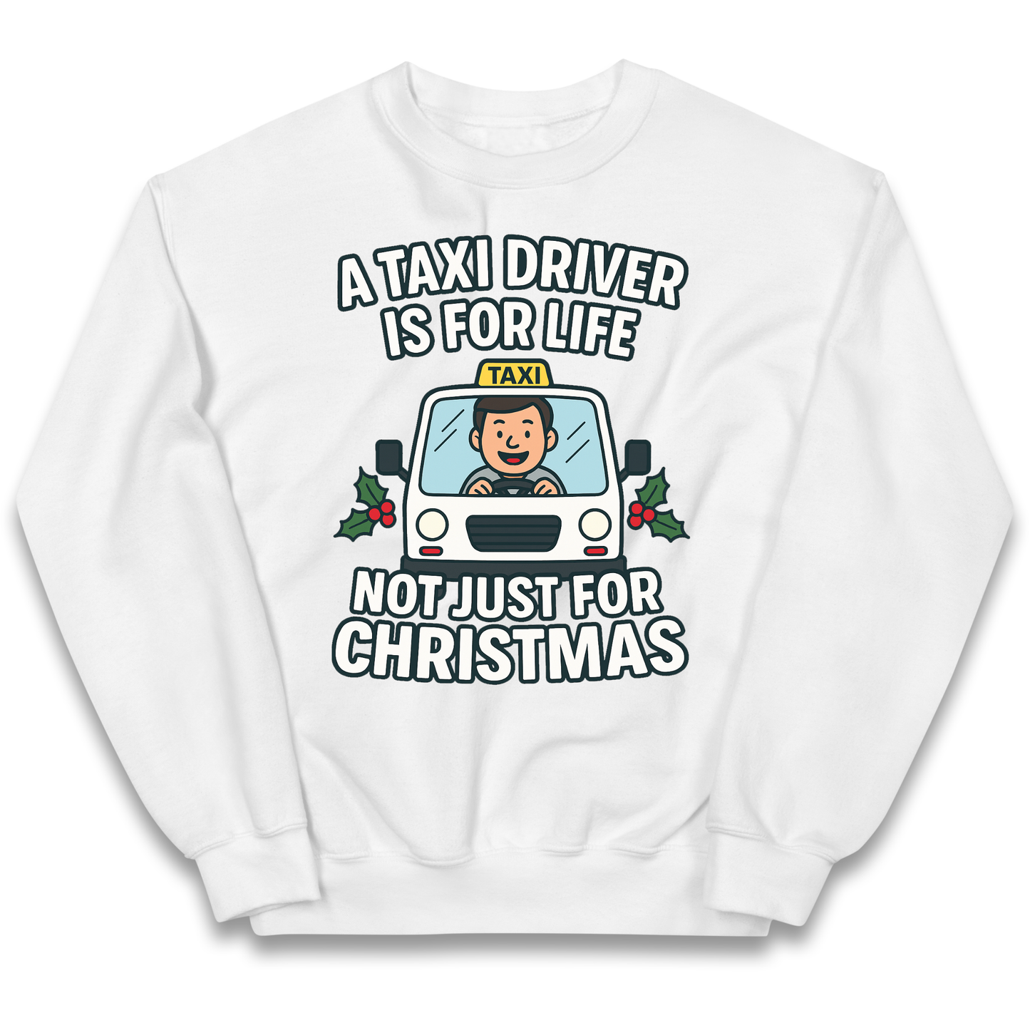 Taxi Driver Christmas Kids Jumper