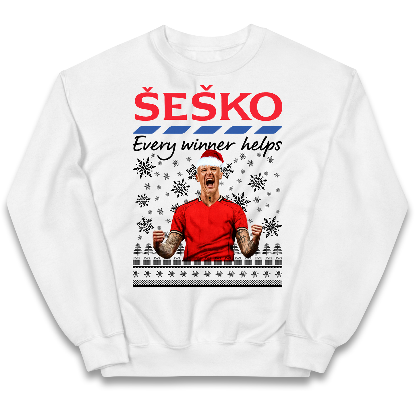 Benjamin Sesko Christmas Kids Sweatshirt
