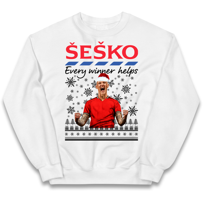 Benjamin Sesko Christmas Kids Sweatshirt