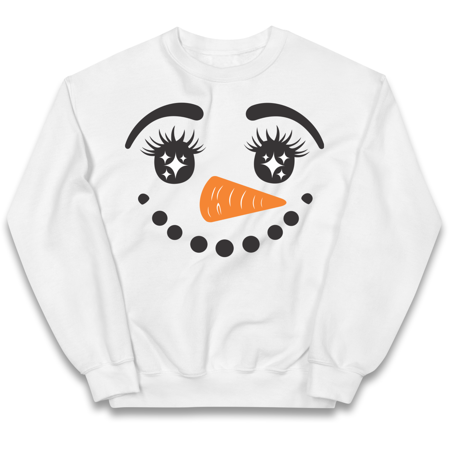 Snowman Face Christmas kids sweatshirt