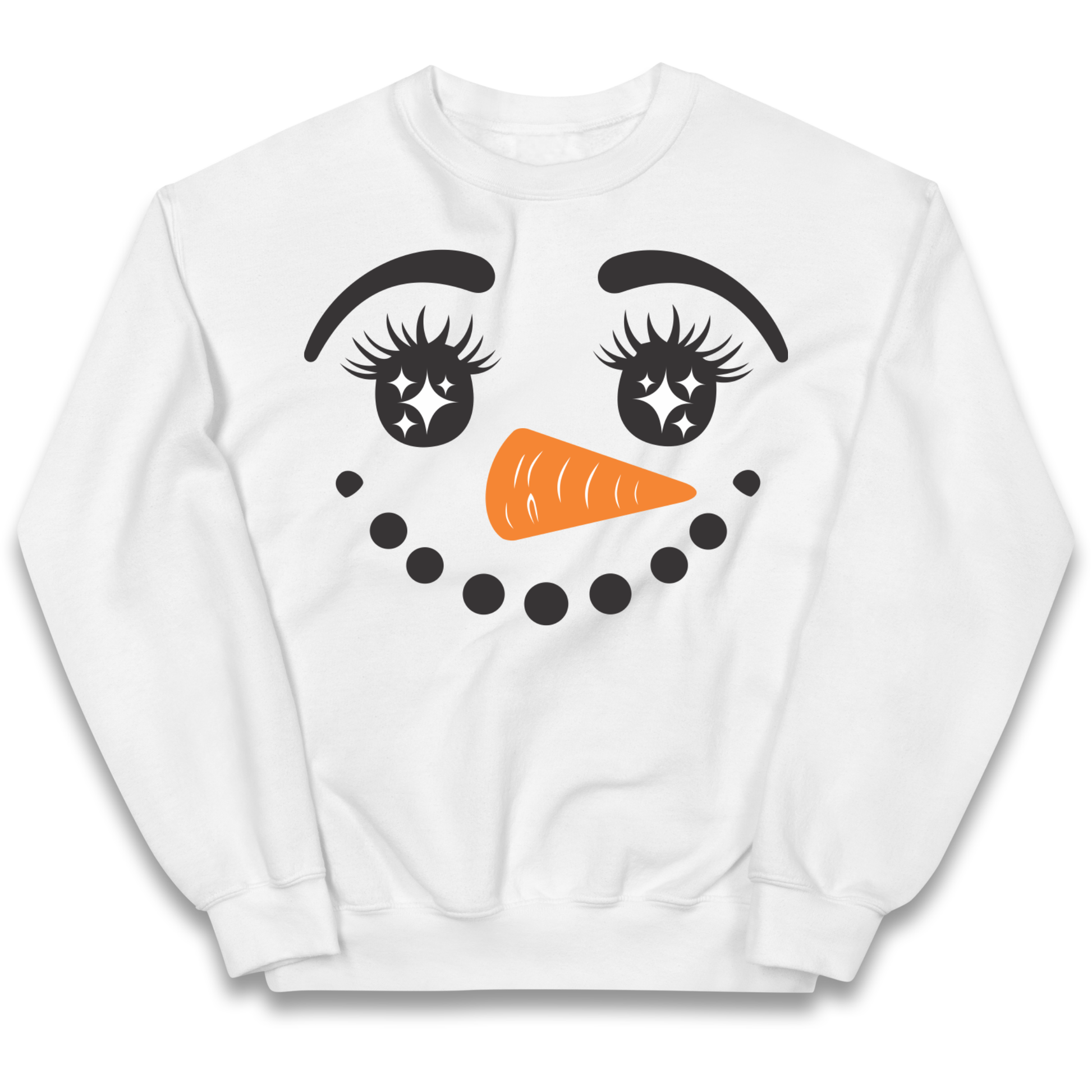Snowman Face Christmas kids sweatshirt