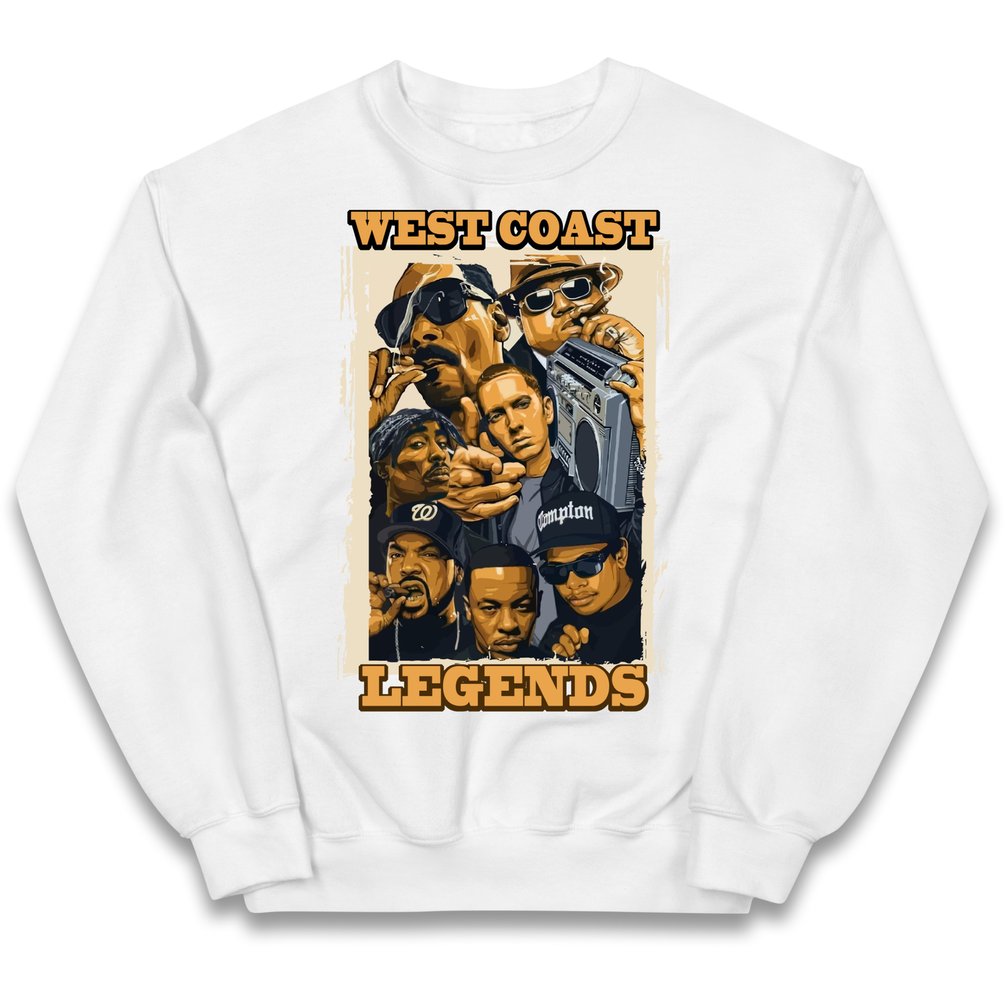 West Coast Legends Rappers kids sweatshirt