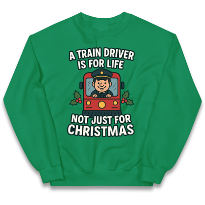 Train Driver Christmas Kids Jumper