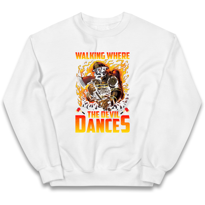 Walking Where The Devil Dances kids sweatshirt