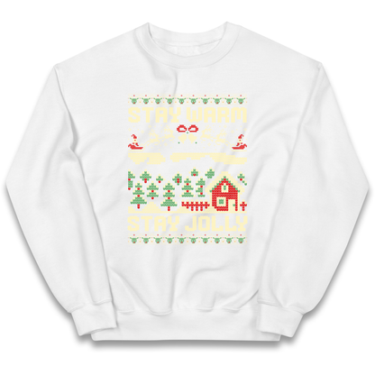 Stay Warm Stay Jolly Christmas kids sweatshirt