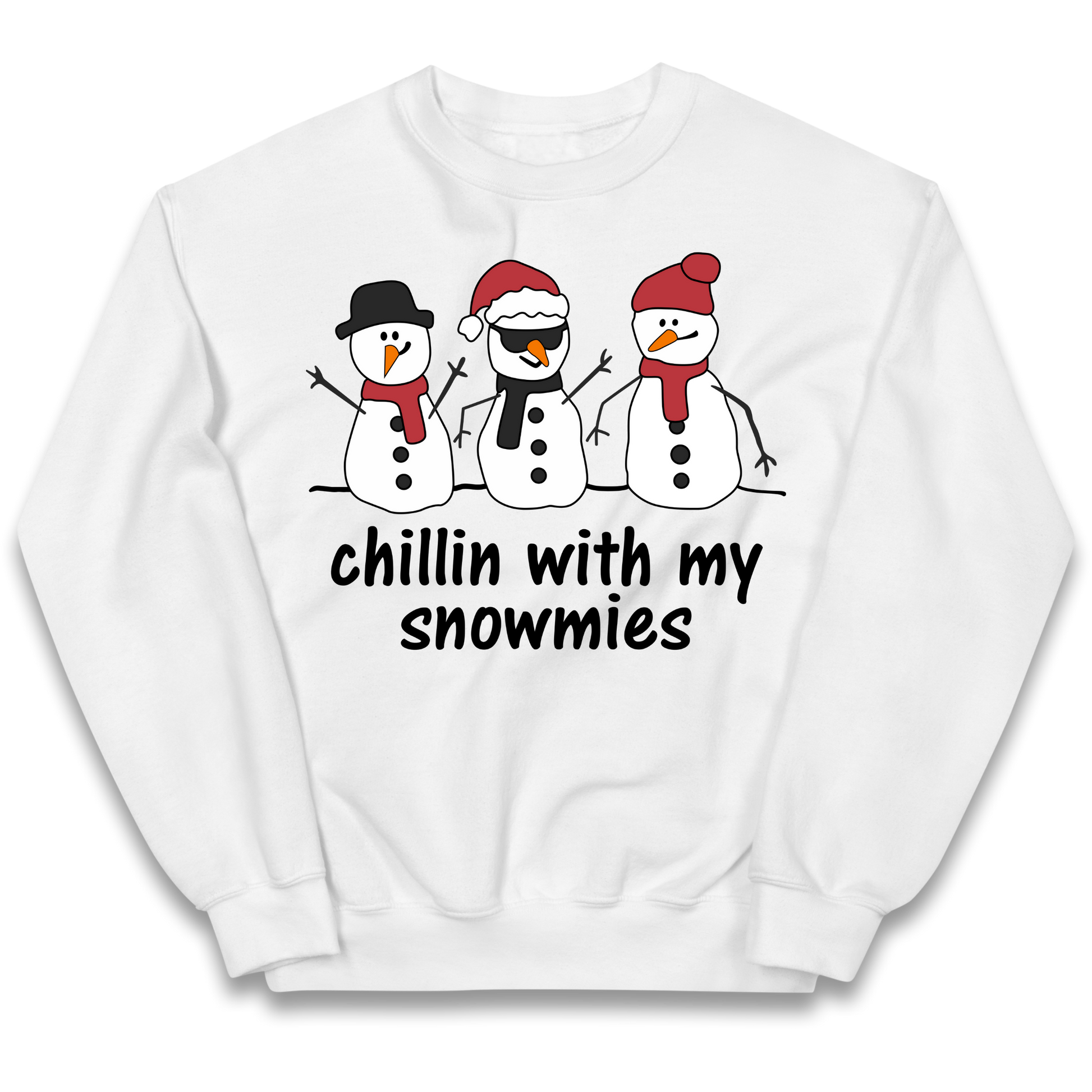 Chillin With My Snowmies kids sweatshirt