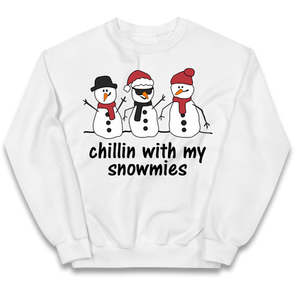 Chillin With My Snowmies kids sweatshirt