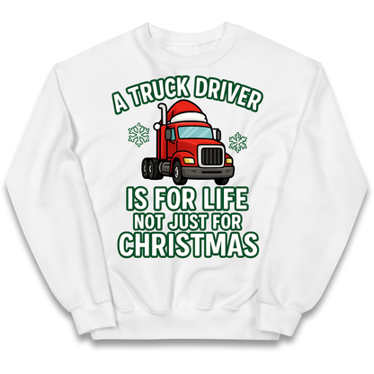 Truck Driver Christmas Kids Jumper