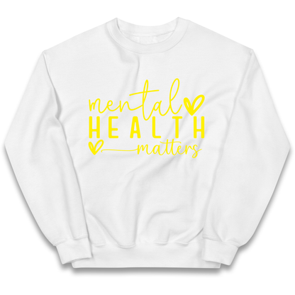 Yellow Mental Health kids sweatshirt