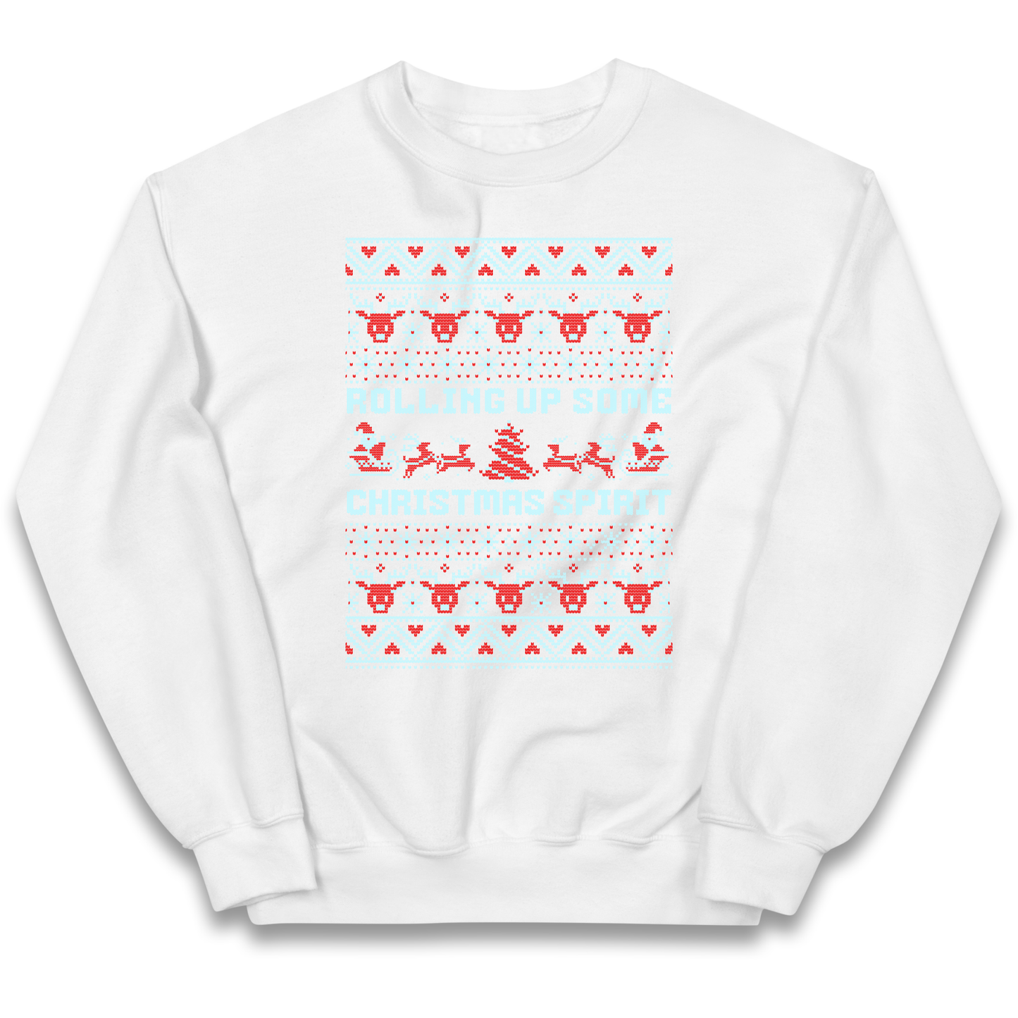 Rolling up Some Christmas Spirit kids sweatshirt