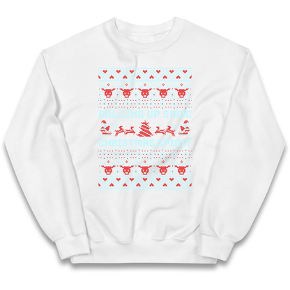 Rolling up Some Christmas Spirit kids sweatshirt