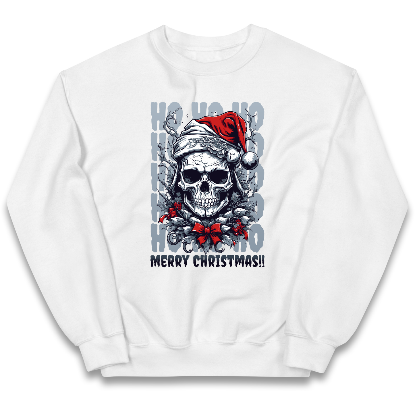 HO HO HO Santa Skelington Christmas kids sweatshirt