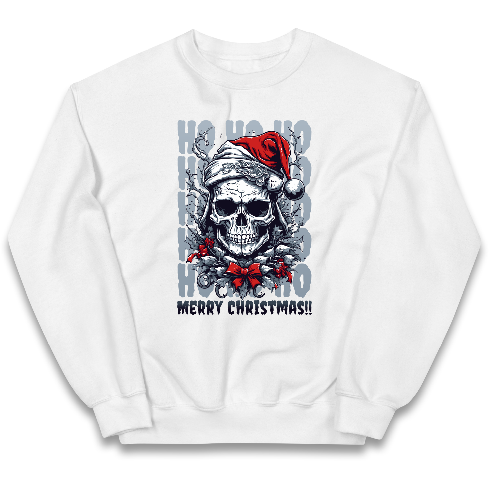 HO HO HO Santa Skelington Christmas kids sweatshirt