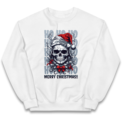 HO HO HO Santa Skelington Christmas kids sweatshirt